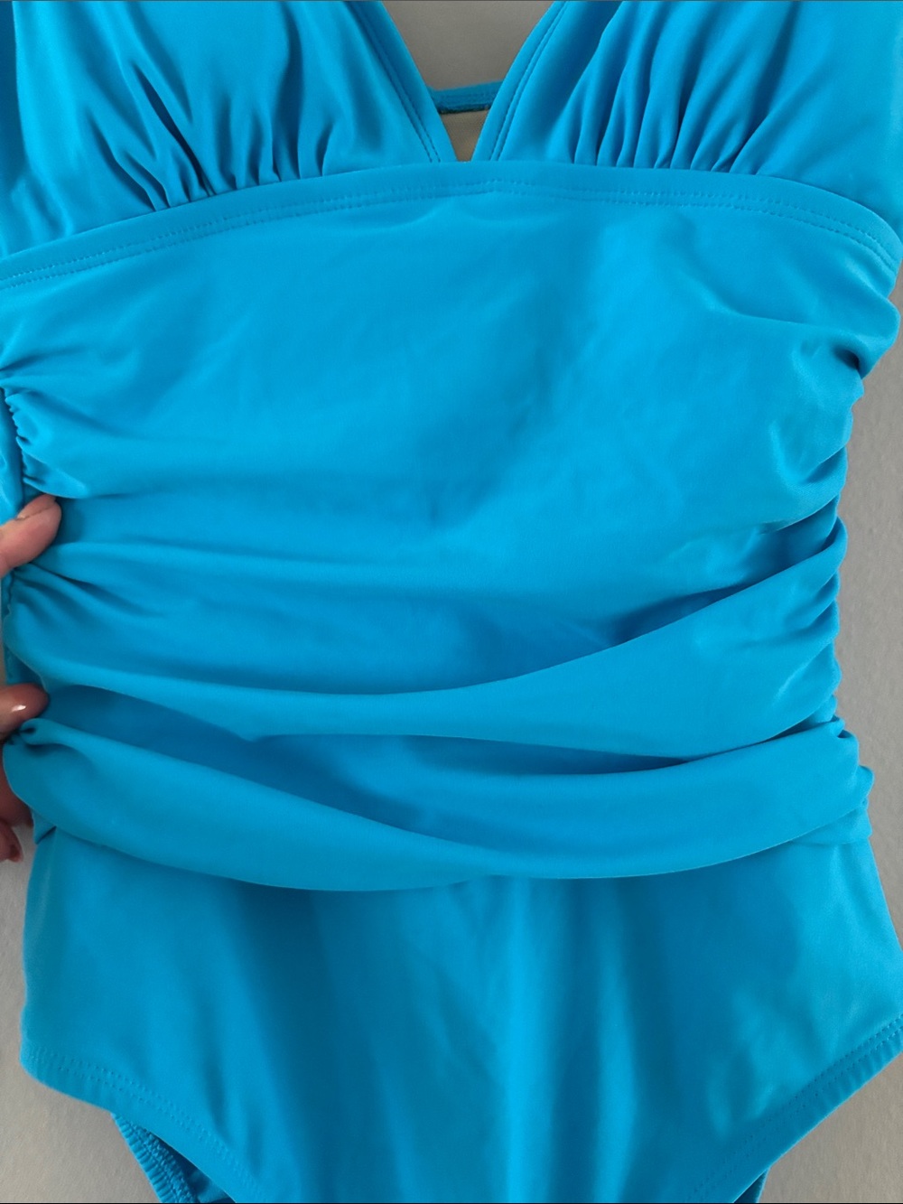 Shade & Shore Bright Turquoise One-Piece Swimsuit Small - Picture 5 of 7